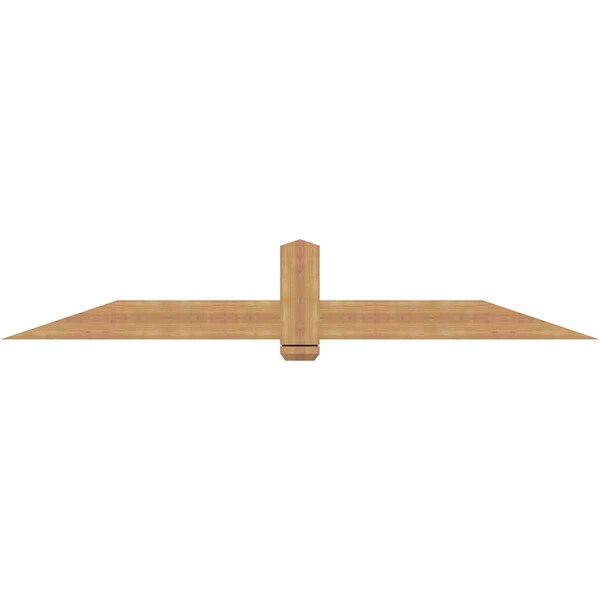 Ekena Millwork Eugene Smooth Timber Gable Bracket, Western Red Cedar, 84"W x 14"H x 1 1/2"D x 5 1/2"F, 4/12 Pitch GBW084X14X0206EUG00SWR - main